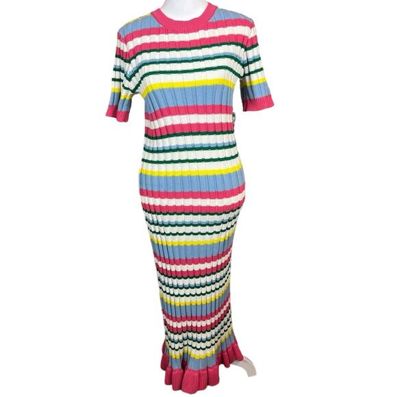 English Factory Short Sleeve Striped Sweater Dress Women’s SZ SM (?) - Picture 1 of 8